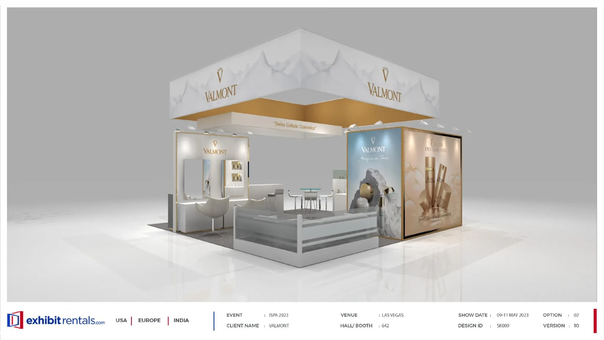20x20 Island booth design by Exhibit-Rentals
